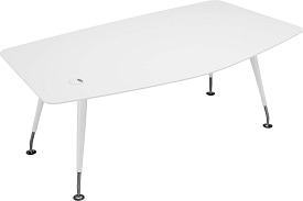 Стол руководителя эргономичный Emporio ЕМР131.HGW Белый глянец