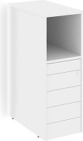 Тумба с подсветкой 5 ящиков TIP-ON завершающая левая Onix O.R-TV-5 TIP.S (L) Белый бриллиант Тумба с подсветкой 5 ящиков TIP-ON завершающая левая Onix O.R-TV-5 TIP.S (L) Белый бриллиант