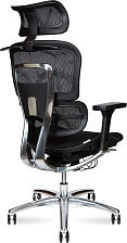 Кресло офисное эргономичное Kron aluminium black