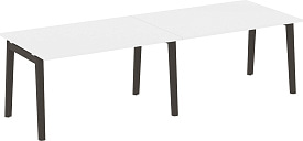 Стол переговорный Onix Wood OW.PRG-2.3 Белый бриллиант/Дуб темный