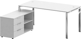 Стол руководителя левый Metal System Direct БГ.СРТ-4.8 Л Белый Стол руководителя левый Metal System Direct БГ.СРТ-4.8 Л Белый