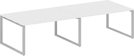 Стол для переговоров БО.ПРГ-2.4 Gray Белый