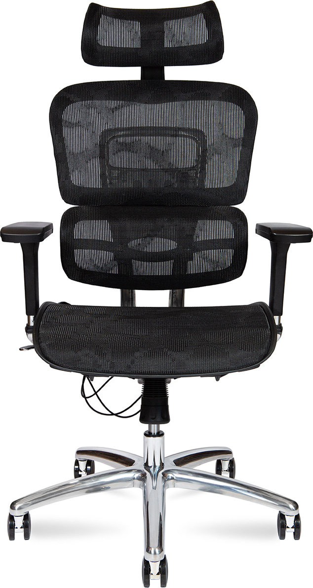 Кресло офисное эргономичное Kron aluminium black