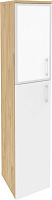 Шкаф высокий узкий левый Onix O.SU-1.7R(L) white Тиквуд светлый/Белый Шкаф высокий узкий левый Onix O.SU-1.7R(L) white Тиквуд светлый/Белый