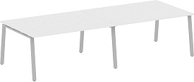 Стол для переговоров БА.ПРГ-2.4 Gray Белый