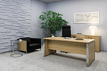 Кресло Vispo Wood кожа