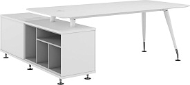Стол руководителя Emporio EMP105DX правый Белый глянец Стол руководителя Emporio EMP105DX правый Белый глянец