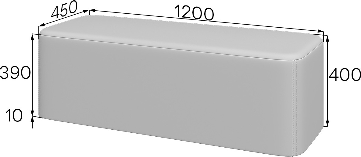 Пуф Блок БК-12040 ткань