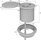 Розеточный блок POWER GROMMET G5101E-2AC1N1Q