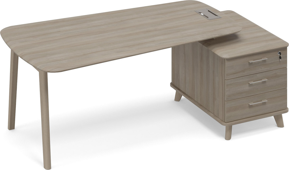 Стол руководителя на тумбе Time Wood ТМ В2 119