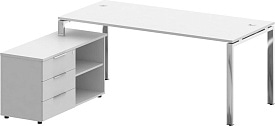 Стол руководителя левый Metal System Direct БГ.СРТ-5.8 Л Белый Стол руководителя левый Metal System Direct БГ.СРТ-5.8 Л Белый
