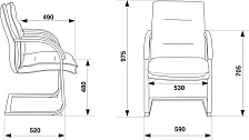 Кресло посетителя Бюрократ T-9927SL-LOW-V