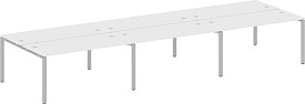 Рабочая станция на 6 мест БП.СМ-6.4 Gray Белый