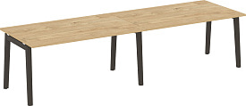 Стол переговорный Onix Wood OW.PRG-2.4 Тиквуд светлый/Дуб темный