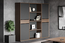 Шкаф высокий 3х-секционный Quartz QZ.0303.BW.GF