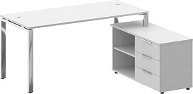 Стол руководителя правый Metal System Direct БГ.СРТ-4.7 Пр Белый Стол руководителя правый Metal System Direct БГ.СРТ-4.7 Пр Белый