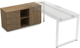 Тумба с 3-мя ящиками и дверкой Gloss Line 9НТ.006 Teakwood Тумба с 3-мя ящиками и дверкой Gloss Line 9НТ.006 Teakwood