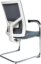 Кресло посетителя Сильвия white/gray CF