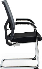 Кресло посетителя Сильвия black/gray CF