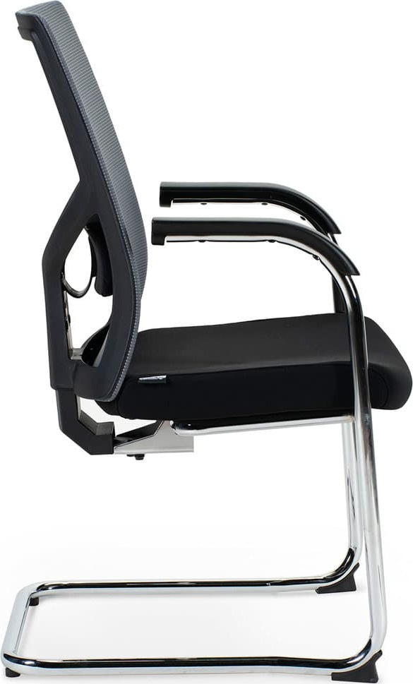 Кресло посетителя Сильвия black/gray CF