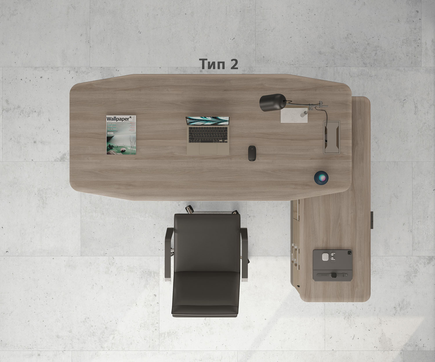 Стoл руководителя правый Time Wood ТМ В2 112