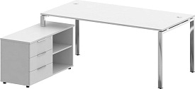 Стол руководителя левый Metal System Direct БГ.СРТ-5.9 Л Белый Стол руководителя левый Metal System Direct БГ.СРТ-5.9 Л Белый