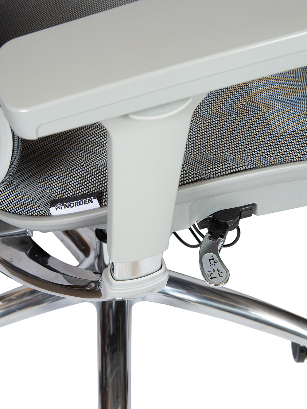 Кресло офисное эргономичное Kron aluminium grey