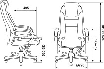 Кресло руководителя Бюрократ T-9923 MAHOGANY
