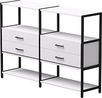 Набор стеллажных систем №2 EVO 254ST2W39005 Белый / Черный Набор стеллажных систем №2 EVO 254ST2W39005 Белый / Черный