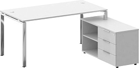 Стол руководителя правый Metal System Direct БГ.СРТ-4.8 Пр Белый Стол руководителя правый Metal System Direct БГ.СРТ-4.8 Пр Белый