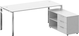 Стол руководителя правый Metal System Direct БГ.СРТ-5.8 Пр Белый Стол руководителя правый Metal System Direct БГ.СРТ-5.8 Пр Белый