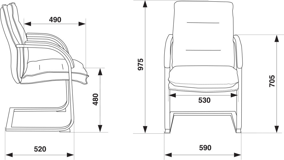 Кресло посетителя Бюрократ T-9927SL-LOW-V