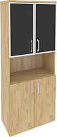 Шкаф высокий широкий Onix O.ST-1.4R black Тиквуд светлый Шкаф высокий широкий Onix O.ST-1.4R black Тиквуд светлый