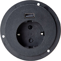 Розеточный блок POWER GROMMET G5201-1UC Черный