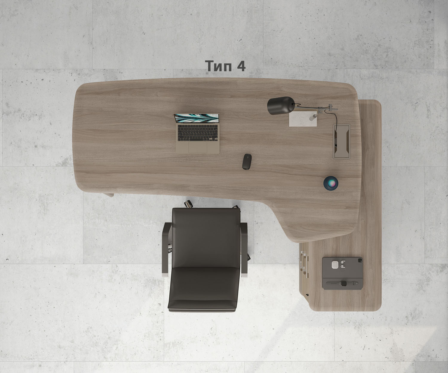 Стoл руководителя левый Time Wood ТМ В2 123