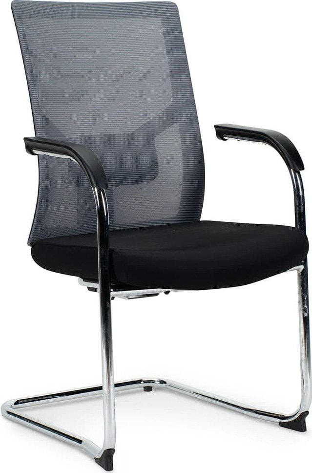Кресло посетителя Сильвия black/gray CF