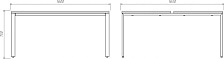 Стол рабочий BENCH 6U1616В 60x30_sale