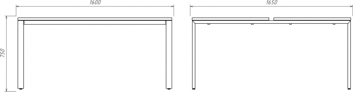 Стол рабочий BENCH 6U1616В 60x30_sale