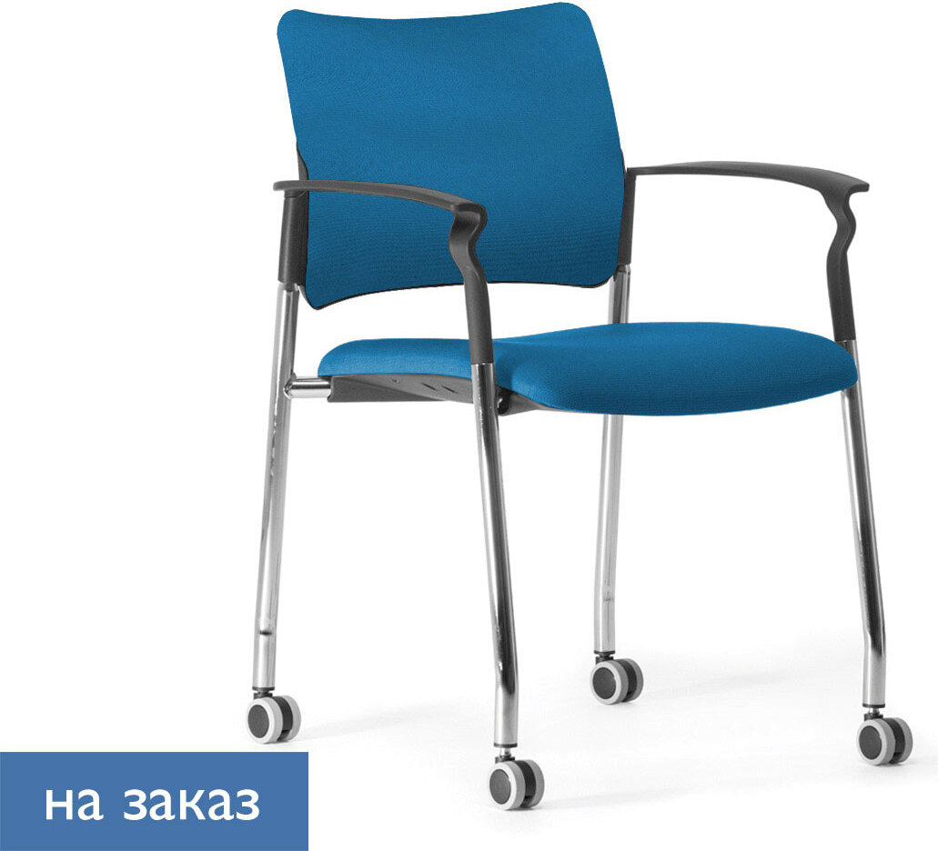 Офисный стул Pinko на колесах  с подлокотниками