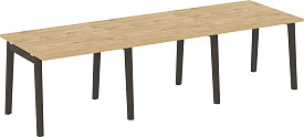 Стол переговорный Onix Wood OW.PRG-3.1 Тиквуд светлый/Дуб темный