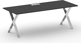 Стол руководителя Cross CRF.SR-3 Черный/Нерж. сталь