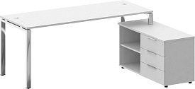 Стол руководителя правый Metal System Direct БГ.СРТ-5.7 Пр Белый Стол руководителя правый Metal System Direct БГ.СРТ-5.7 Пр Белый