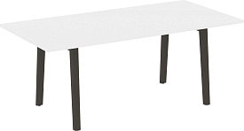 Стол переговорный Onix Wood Direct OW.PRG-19 Белый бриллиант/Дуб темный