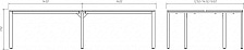 Стол рабочий BENCH 280x145 на 4 места 60x30_sale