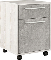 Тумба подкатная 2 ящика B-tone BTN36130231 Сосна / Бетон светлый Тумба подкатная 2 ящика B-tone BTN36130231 Сосна / Бетон светлый