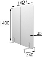 Мобильная перегородка Фикс FX-140/140