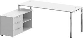Стол руководителя левый Metal System Direct БГ.СРТ-5.7 Л Белый Стол руководителя левый Metal System Direct БГ.СРТ-5.7 Л Белый
