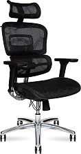 Кресло офисное эргономичное Kron aluminium black