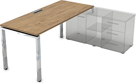 Стол три опоры правый Gloss Line НСТП-П.996 Teakwood Стол три опоры правый Gloss Line НСТП-П.996 Teakwood