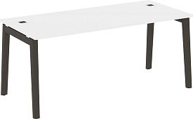Стол руководителя Onix Wood Direct OW.SRR-5.8 Белый бриллиант/Дуб темный